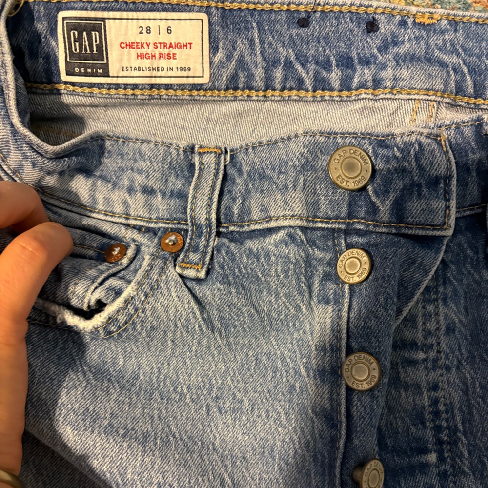 GAP High Rise Cheeky Straight Jeans - Blue